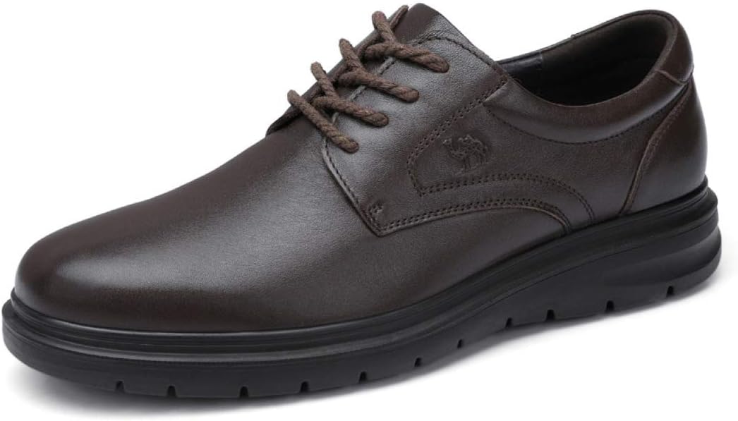 GordonKo Camel Men Shoes Autumn Genuine Leather Shoes Men Business Casual Office Formal Natural Leather Shoes Man Dad Flats