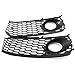 Ancher Fog Light Grilles w/Black Trim Ring Fit for Audi A5 S-Line / S5 B8 RS5 Style Honeycomb 2008 2009 2010 2011 2012 08-12 Notice: for S-Line Bumpers Only!! Not for Standard Bumpers!!