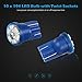 Partsam T10 194 LED Light Bulbs 168 LED Lights Lamps for Interior Lights Map Dome Door Courtesy License Plate Light Bulbs - Blue 2Pcs