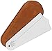Spyderco Fine Grit Golden Stone Sharpener - Alumina Ceramic, Duckfoot Shape, Versatile Sharpening Device, with Suede Case - Model 308F