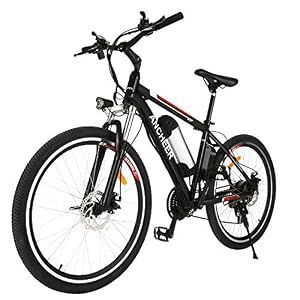 ANCHEER 26 inch Electric Mountain Bike for Adult with Removable Battery Range up to 30 miles, Electric Bicycle E-bike 21…