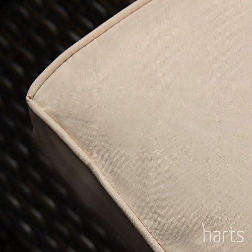 Harts Cushion Cover Pack (12 covers) in Dark cream/Light Coffee Premium Rattan Dining Set, Cube 8 Seats Garden Patio Conservatory Furniture