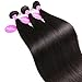 ISEE Hair 8A Brazilian Virgin Straight Human Hair Bundles 3 Bundles 100% Unprocessed Human Hair Weave Extensions Natural Color Can Be Dyed and Bleached 12 14 16inches