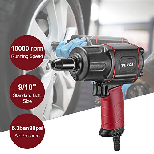VEVOR Air Impact Wrench, 1/2" Pneumatic Impact Wrench, 1000Nm Air