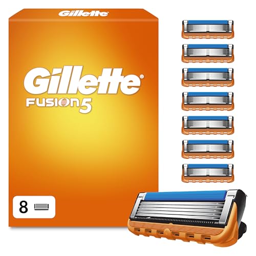 Gillette Fusion 5 Rasierklingen für Rasierer, 8 Ersatzklingen für Nassrasierer Herren mit 5-fach Klinge, Made in Germany