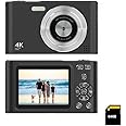 Digital Pocket Camera, Digital Point and Shoot Camera with 16X Zoom, 64GB Memory, FHD 1080P Camera, Anti Shake, Compact Small Camera Gift for Boys Girls Kids (Black)