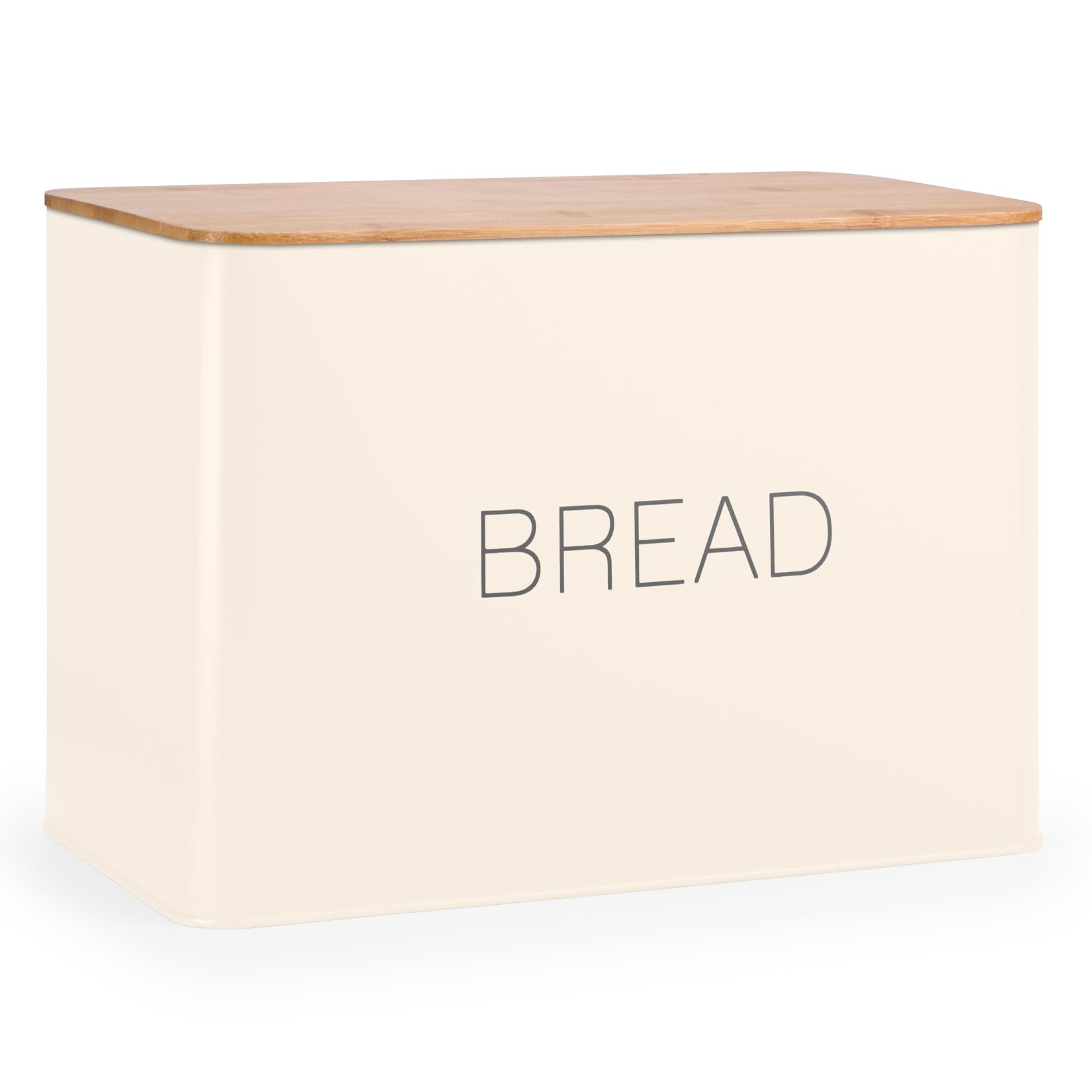 EHC Bread Bin, Bread Bins for Kitchen, Bread Tin, Large Bread Bin food Storage, Cream