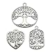 Youdiyla 60 PCS Tree of Life Charms Collection - Mixed Antique Silver Colors Round Heart Oval Tree Metal Alloy Pendants for Jewelry Making DIY Findings (HM96)
