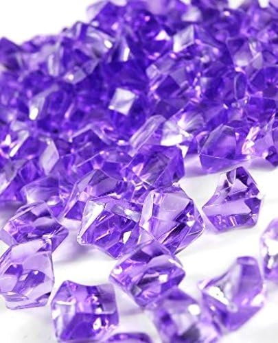 Ice Rock Crystals Treasure Gems for Table Scatters, Vase Fillers, Event, Wedding, Birthday Decoration Favor, Arts & Crafts (1 lb. Bag) by Homeneeds Inc (Lavender)