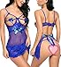 ADOME Women Lace Lingerie Dress Strap Chemise Babydoll Nightwear