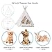 little dove Pet Teepee Dog(Puppy) & Cat Bed - Portable Pet Tents & Houses for Dog(Puppy) & Cat Beige Color 24 Inch with Thick Cushion