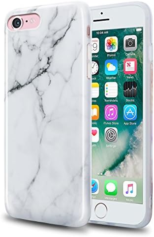 iPhone 6 / 6s Case Marble, LOEV Ultra-Thin Slim Fit [Marble Design] Anti-Scratch Shock Proof Flexible Soft TPU Silicone Cover Phone Case with Clear Bumper for Apple iPhone 6 6s - White/Black Marble
