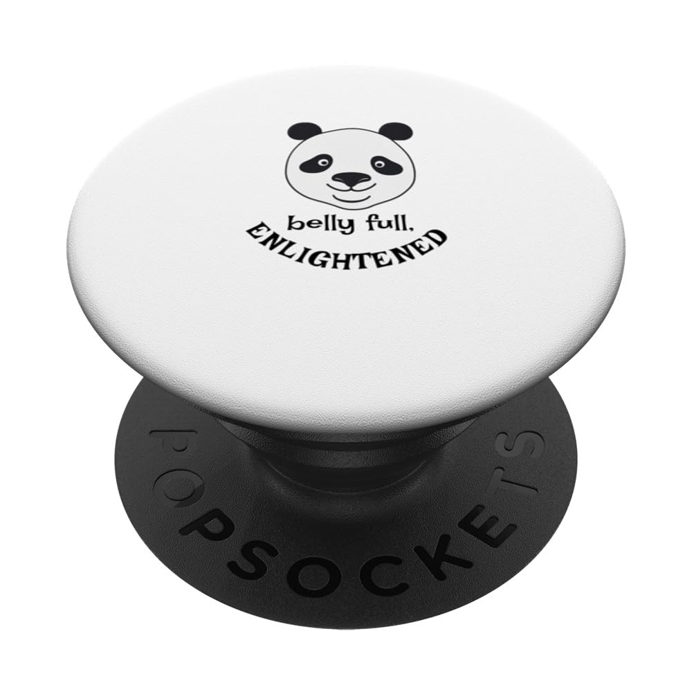 Happy Panda Belly Full Enlightenment Foodie PopSockets Swappable PopGrip