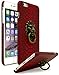 iPhone 6 Plus Case, Bastex Ultra Slim Fit Protective Vintage Rock Lion Head Door Knocker, with Red Gator Skin textured PU Leather Fashion Hard Back Cover for Apple iPhone 6s Plus