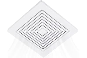 WKZO 97011723 Bathroom Ceiling Fan Grille with Springs Replacement Parts for Square Ceiling or Wall-Mount Exhaust Fan Fits Models 663, 670, 671, 675, 688, 689 Ventilation Fan - Plastic Cover White