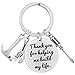 Keychain for Dad Gift - Thank You for Helping Me Build My Life, Daddy Gifts Birthday Anniversaries Gift Ideas Silver