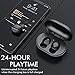 Wireless Earbuds, Comeproof Bluetooth Earbuds Deep Bass HiFi Stereo Sound 24H Playtime Bluetooth Headphones in Ear with Charging Case and Built in Mic for Sports Running.