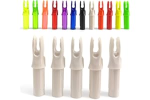 ZSHJGJR 50 Pack Archery Arrow Nock ID 6.2mm/.244" Plastic Insert Arrow Nocks Tail for DIY Hunting Shooting Arrows