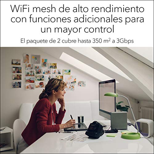 Netgear-Orbi-Pro-SRK60-Sistema-WiFi-Mesh-Kit-de-2-cobertura-de-hasta-350-m2-velocidad-AC3000-tribanda-Blanco