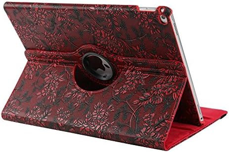 2016 PU Leather iPad Pro 9.7 Case and Cover, Sammid PU Leather 360 Degrees Rotating Stand Protective Case and Cover for iPad Pro 9.7 - Red