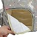 Waterproof Diaper Bag Backpack Multi-Function Large Capacity Travel Backpack Nappy Bags for Baby with Unicorn Cloud Star Pattern (Gray)