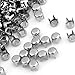 FACILLA Lots Silver Round Studs Spots Punk Nailhead Spikes for Bag Shoes Bracelet 0.16