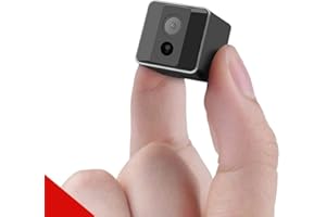 SAMMICINCO 1080P Portable Small Nanny Cam with Night Vision,Wireless Mini Camera Body Cam Surveillance Cameras for Home Security Indoor/Outdoor Small Security Camera No WiFi Needed