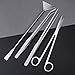 UEETEK Aquarium Tools Kit 5 in 1 Stainless Steel Fish Tank Aquatic Plant Tweezers Scissor Spatula Sets