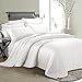 HOMFY Bed Sheet Set, Deep Pocket Fitted Sheet Up to 18”, Flat Sheet with Pillowcases, Fade, Stain Resistant (Queen, White)