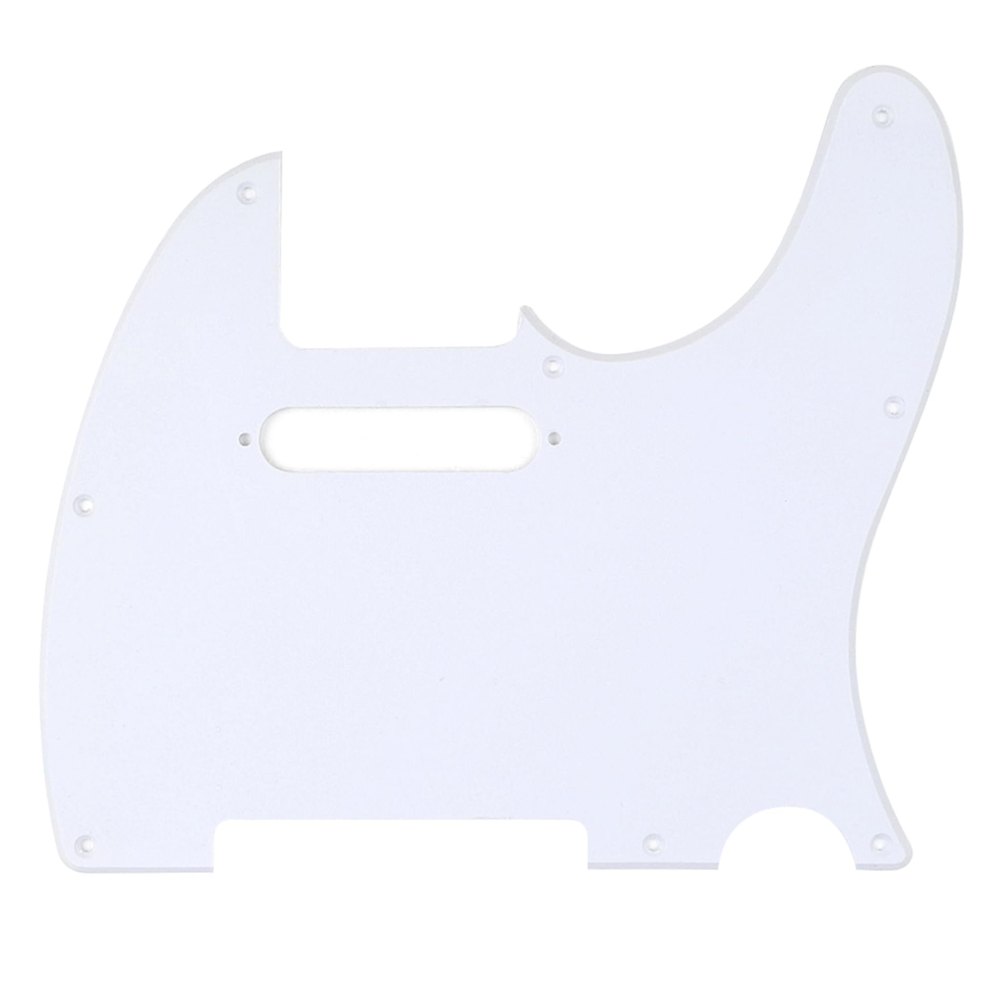 Musiclily 8 Hole Tele Pickguard Scratch Plate for Fender USA/Mexican Standard Telecaster Modern Style Electric Guitar, 1Ply White โ image 1