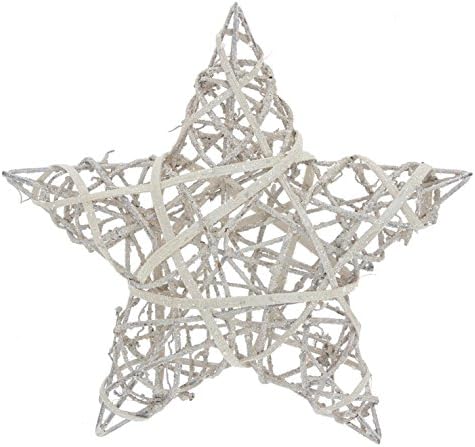 Impressive Enterprises 8" Rattan Wrapped Star with Glitter