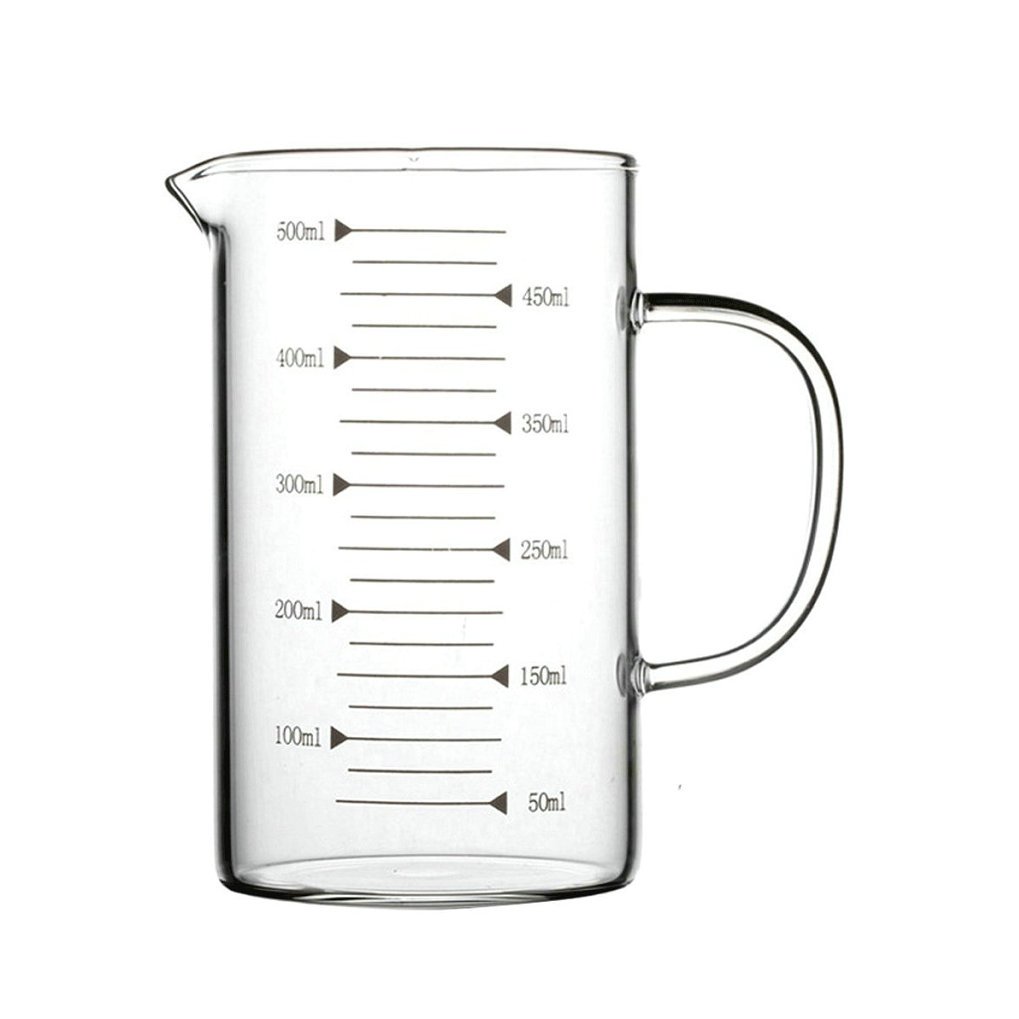 GuDoQi 17 Oz Glass Measuring Cup with Ergonomic Handle Thick Wall Clear Measurements Oven and zer Available for Baking Cooking Pouring Liquid