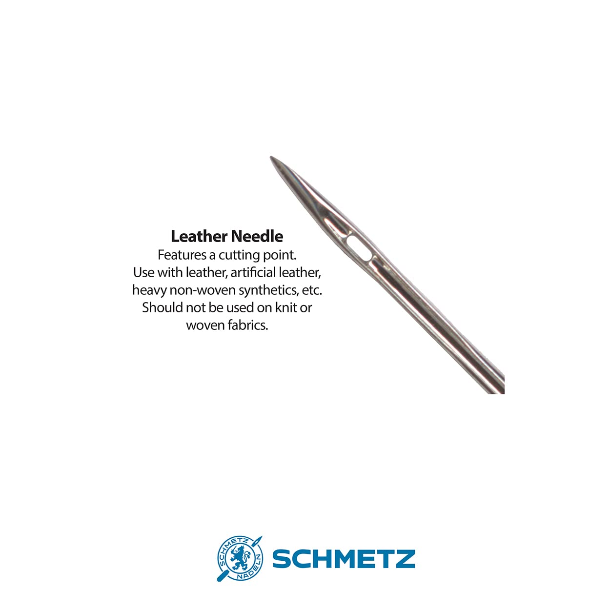SCHMETZ Leather Sewing Machine Needle Combo Pack (10 Needles Total and 1 SCHMETZ ABC Pocket Guide)