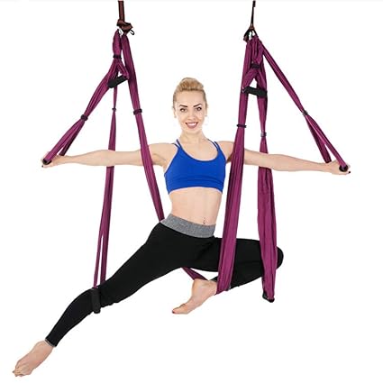 Amazon.com: Oufiyap Yoga Hammock Silk Aerial Yoga Swing ...