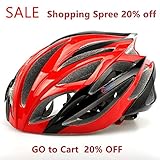Baseca Elastic Ultralight Stable Road/Mountain Bike Cycling Helmets Mens Womens-Red+Black