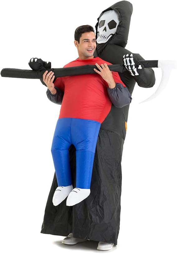 Hsctek Pick Me Up Costume, Grim Reaper Inflatable Costume, Blow Up