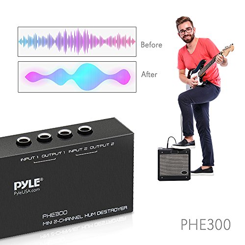 PYLEPRO Compact Mini Hum Eliminator Box2 Channel Passive Ground Loop Isolator,Noise Filter, AC