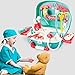 INGQU Kids Doctor Kit Pretend Play Set with Working Platform Case, Durable 19 Pieces of Heartbeat, Injecting Dentist Doctor Set for Kids Girls Boys