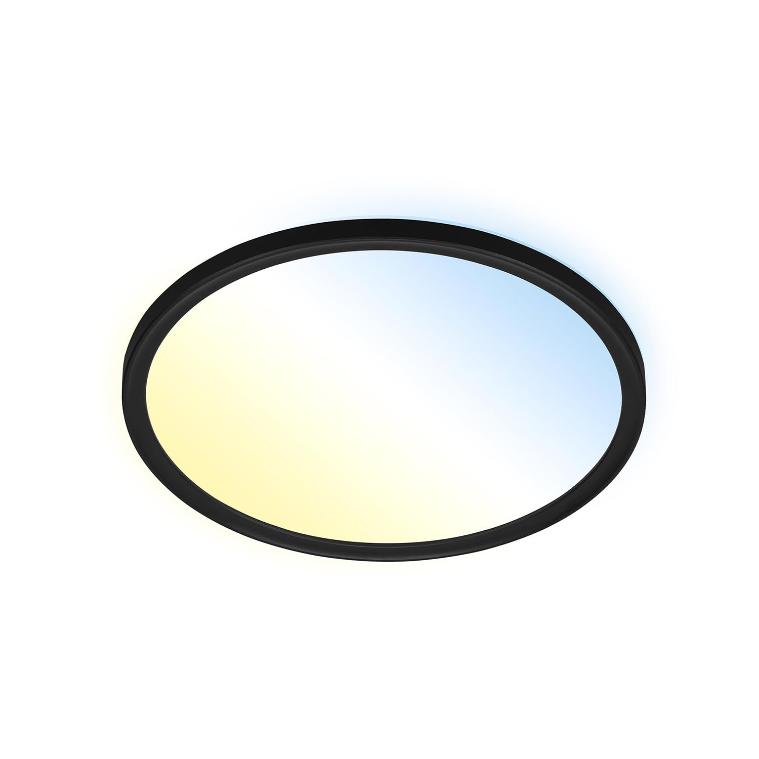 BRILONER Leuchten 7079-015 LED Panel Ceiling Light Dimmable Ceiling Light with Backlight with Remote Control 18 Watt 2400 Lumen White/Black 293 x 28 mm (DxH)