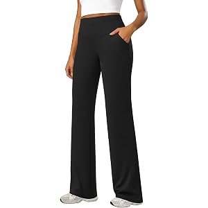 DLOODA Yoga Pants Women High Waist Wide Leg Stretch Pants | Soft Fabric，Straight Leg，Relaxed Silhouette，Everyday Use，Casual S