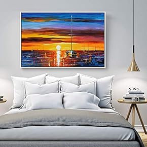 Floating Framed Canvas Wall Art for Living Room, Bedroom Scenery Canvas Prints for Home Decoration Ready to Hang - 16x24 inches