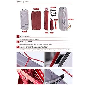 NatureHike cloud up2 - Tenda da campeggio 4-stagioni ultra-leggera, impermeabile e antivento, per 2 persone - immagine 5
