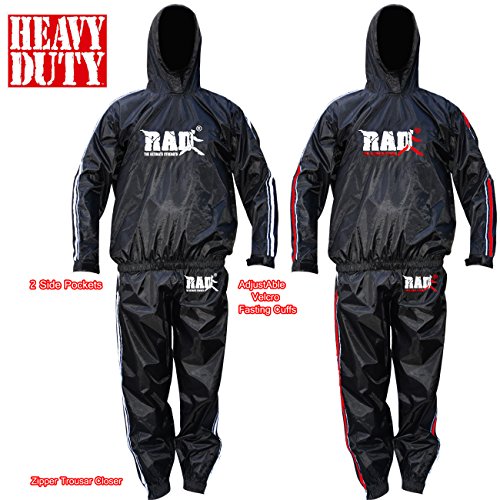 RAD Sweat Suit Sauna Exercise TrackSuit Fitness Weight loss Slimming Boxing Gym With Hood