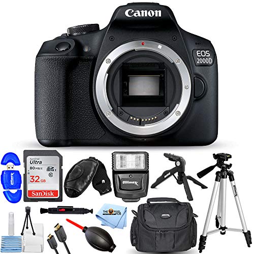 Canon Rebel T7 Tripod Canon EOS 2000D/Rebel T7 DSLR Camera (Body