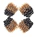 Curly Hair 4 Bundles Short Human Hair Kinky Curly Weave Ombre Brazilian Virgin huamn Hair (50 Gram/Bundle 8 Inches) (8