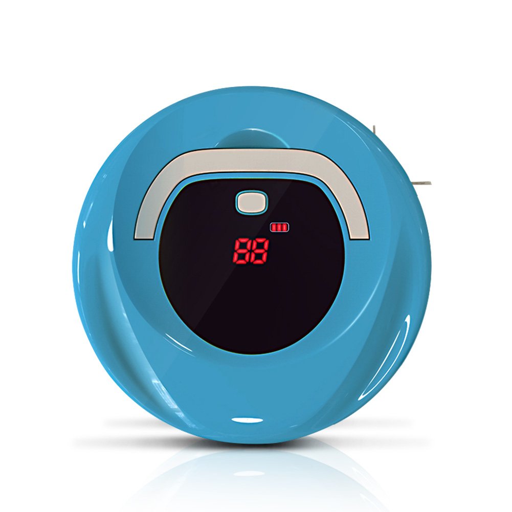 Robotic Cleaner Intelligent Automatic Floor Cleaning Robot Household Sweeping Vacuum Cleaner with Handle Robotic Sweeper for Pets Hair, Blue