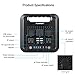 Floureon Portable Power Generator,300W 220Wh Home Solar Generator Power Station Lithium Battery Backup Power Supply with 120V AC Outlets/DC Output/4 USB Ports for Outdoors Camping Fishing Emergency