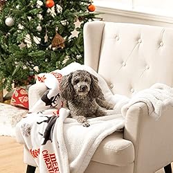 HBlife Sherpa Christmas Snowflakes&Reindeer Throw