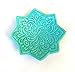 Turquoise Star Ring Dish - Handmade Jewelry Holder with Vintage Floral Pattern