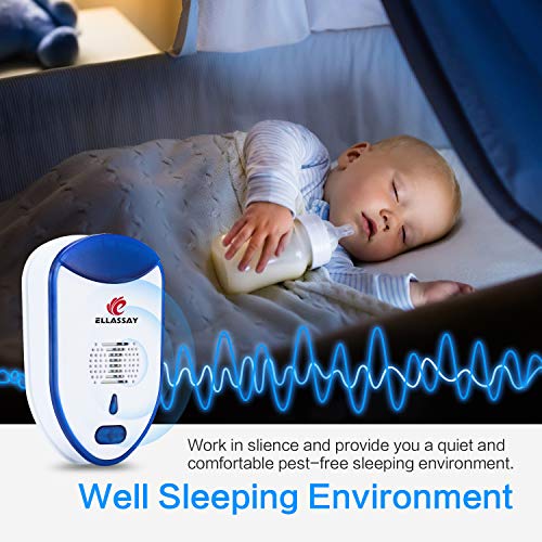 ELLASSAY Ultrasonic Pest Repeller Plug in,Electronic Insects Repellent LED Night Light 2 Pack Humane Effectively Resistance Mice, Bugs, Ants, Mosquitos, Rats, Spiders, Roaches for Indoor - Thumbnail 5